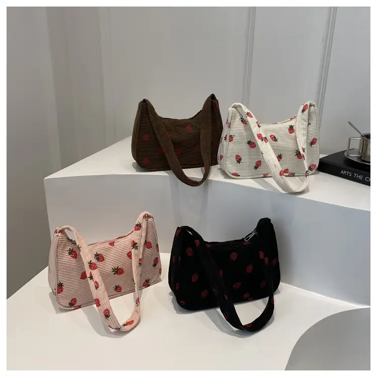 Japanese Style Strawberry Print Shoulder Bag for Girls — feature 9