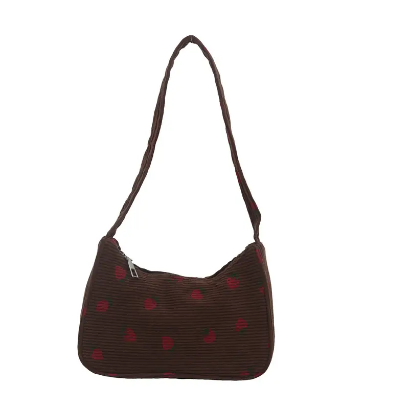 Japanese Style Strawberry Print Shoulder Bag for Girls