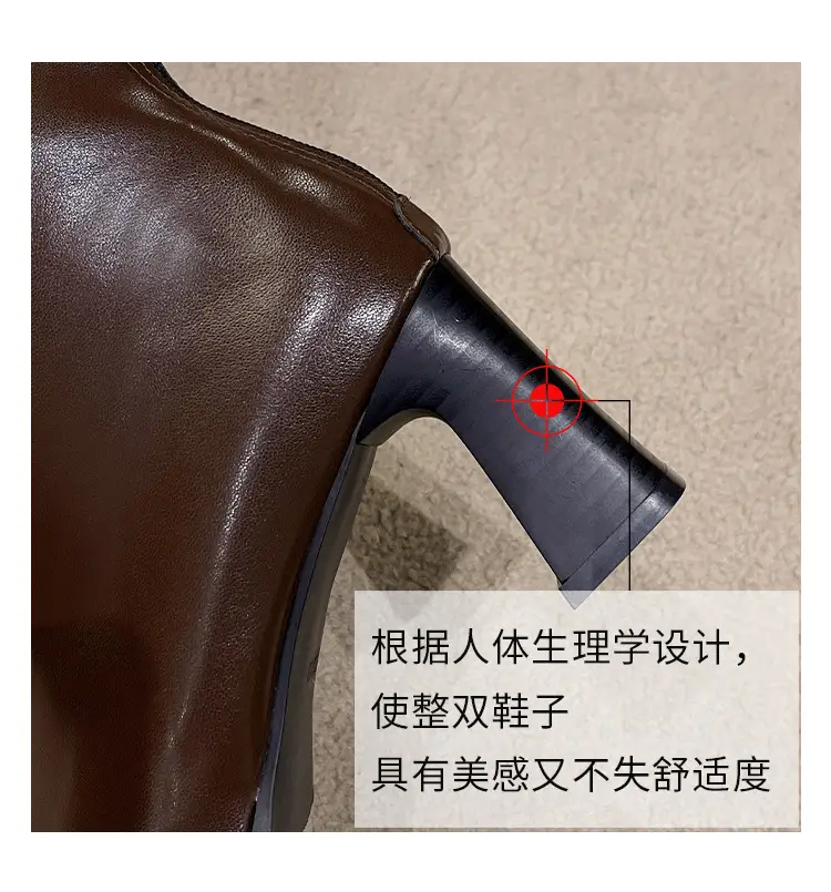 French British Style Short Boots for Women with Thick Heels Wholesale New Autumn and Winter Fashion Versatile Retro Slim High Heel Short Boots for Women — feature 18
