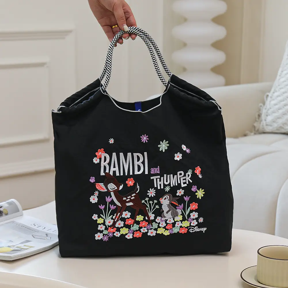 Japanese Embroidered Floral Shoulder Bag Black - Image 97