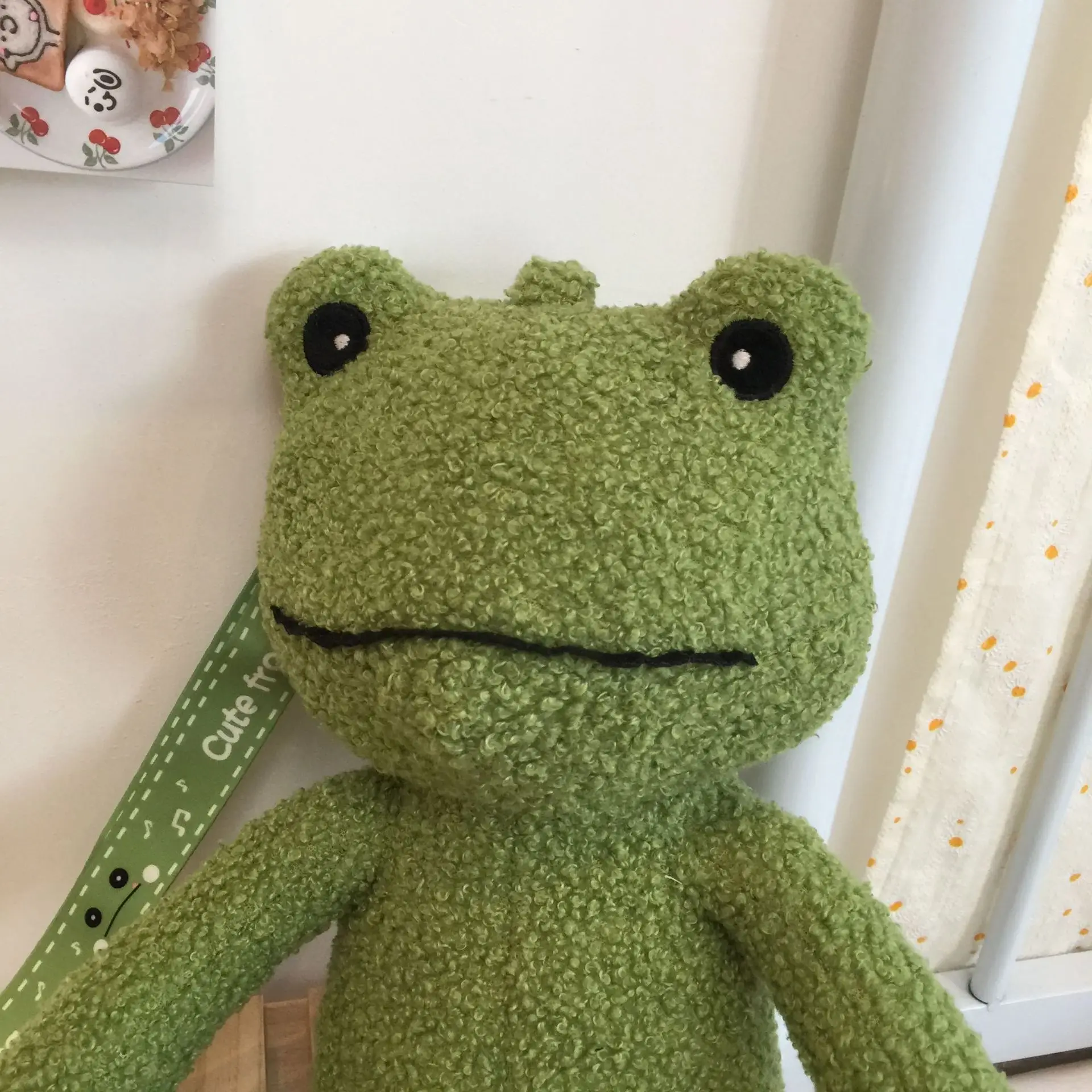 Green Frog Plush Messenger Bag for Boys — feature 13