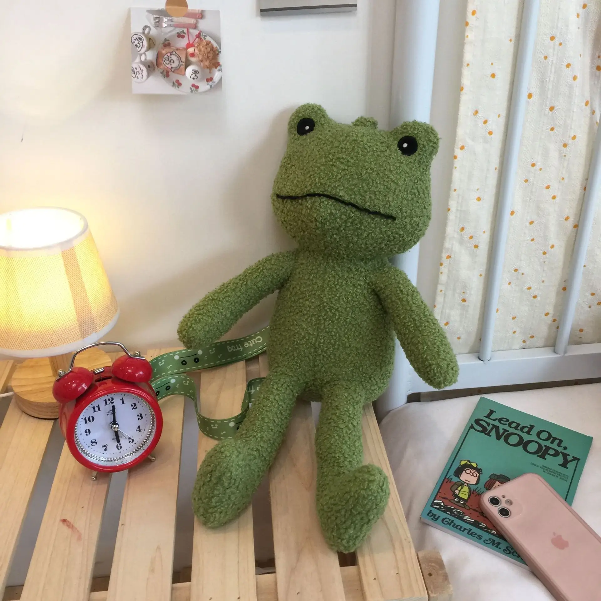 Green Frog Plush Messenger Bag for Boys — feature 38