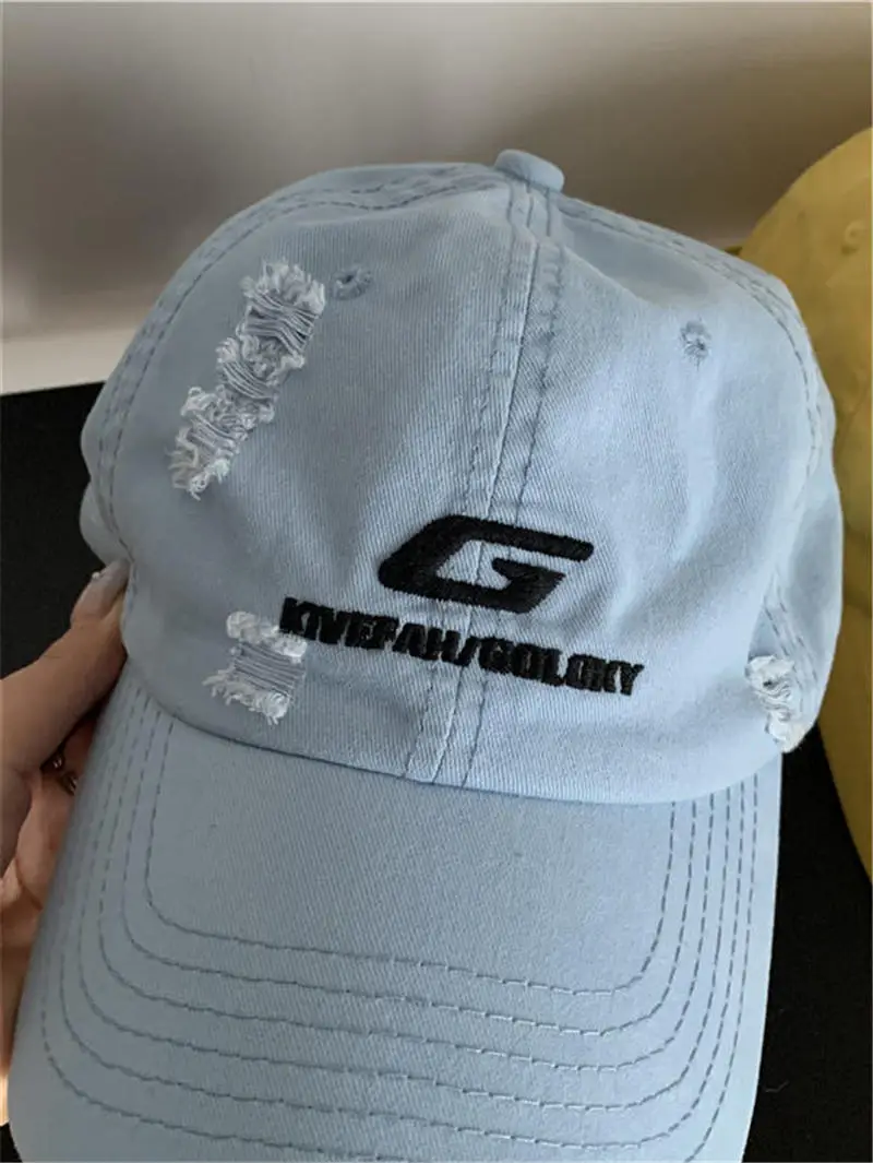White Baseball Cap with Korean G Logo for Women — feature 24