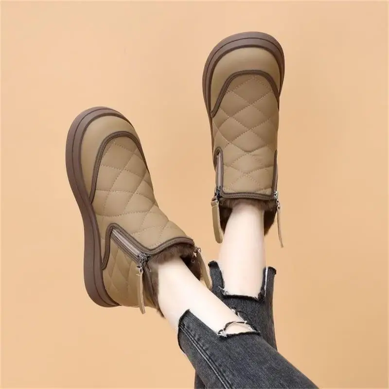 Women Fleece Lined Snow Boots Black Thick Winter - Image 2