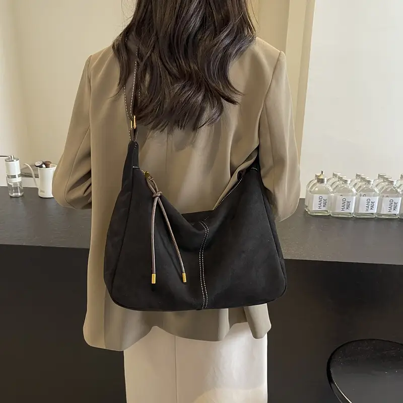 Women's Crossbody Bag Beige Brown Leather Shoulder Bag - Image 7