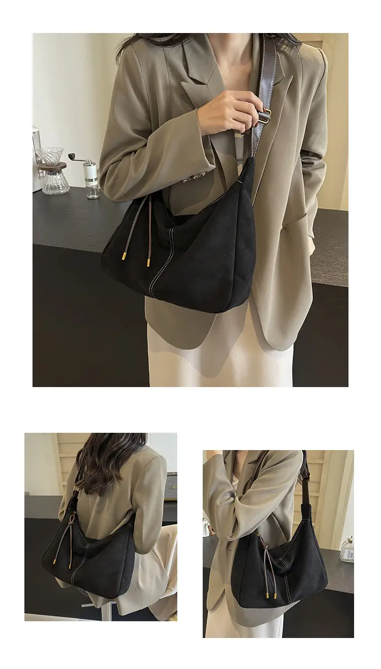 Women's Crossbody Bag Beige Brown Leather Shoulder Bag — feature 10