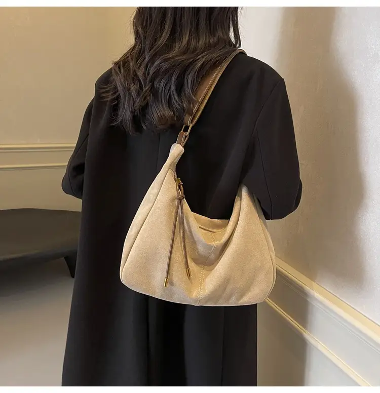 Women's Crossbody Bag Beige Brown Leather Shoulder Bag — feature 17