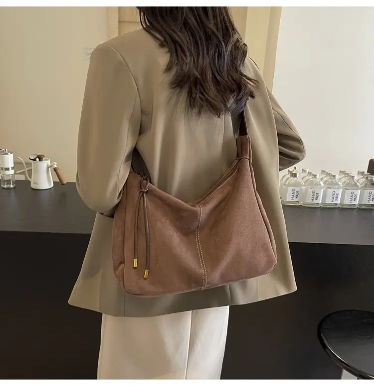 Women's Crossbody Bag Beige Brown Leather Shoulder Bag — feature 27