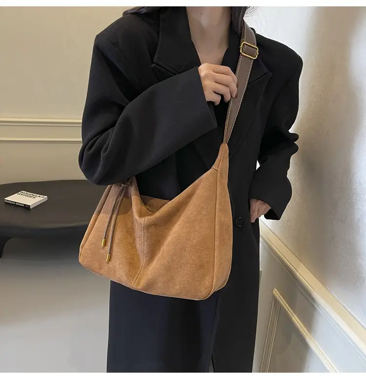 Women's Crossbody Bag Beige Brown Leather Shoulder Bag — feature 30