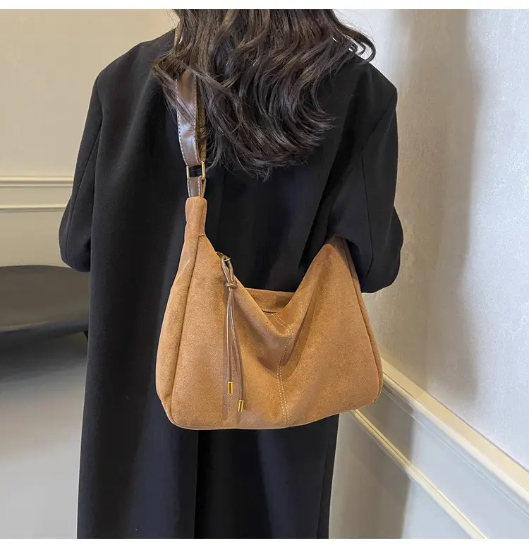 Women's Crossbody Bag Beige Brown Leather Shoulder Bag — feature 31
