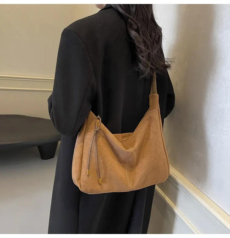 Women's Crossbody Bag Beige Brown Leather Shoulder Bag — feature 32