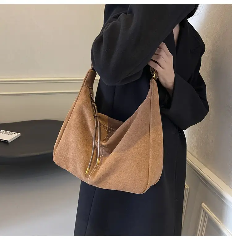 Women's Crossbody Bag Beige Brown Leather Shoulder Bag — feature 35