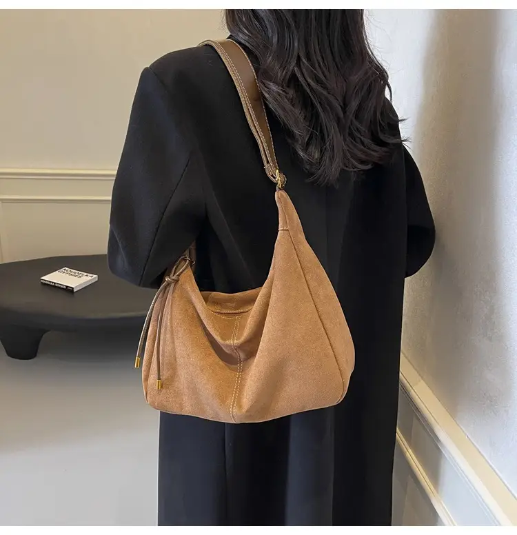 Women's Crossbody Bag Beige Brown Leather Shoulder Bag — feature 36
