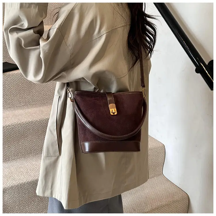Vintage Frosted Women's Shoulder Bag Brown 2024 — feature 31