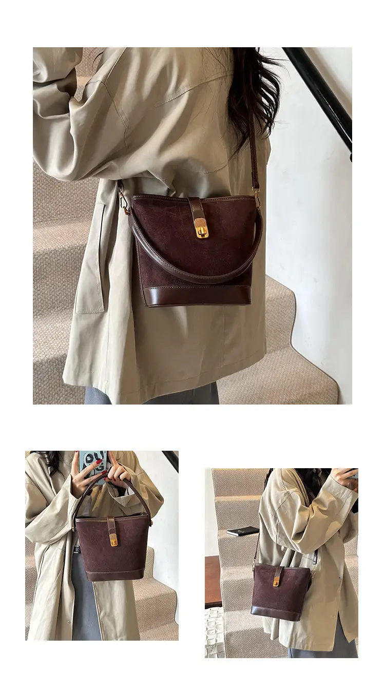 Vintage Frosted Women's Shoulder Bag Brown 2024 — feature 5