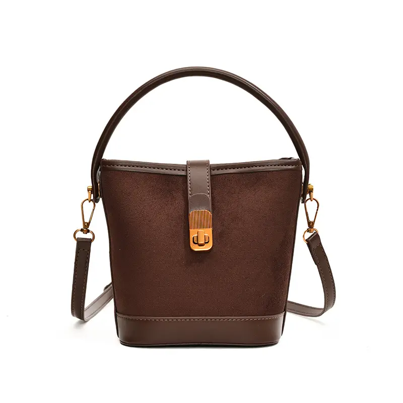 Vintage Frosted Women's Shoulder Bag Brown 2024 - Image 6
