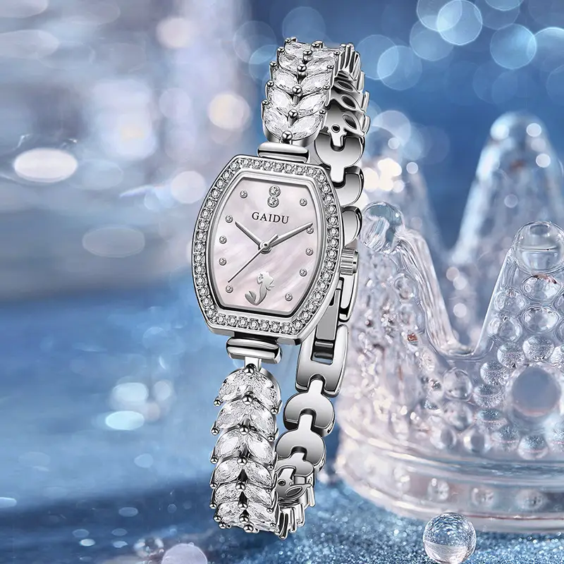 Women's Mermaid Strap Watch with Full Diamond Bracelet - Image 3