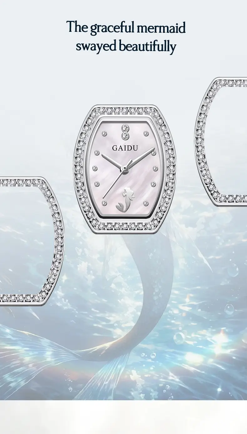 Women's Mermaid Strap Watch with Full Diamond Bracelet — feature 16