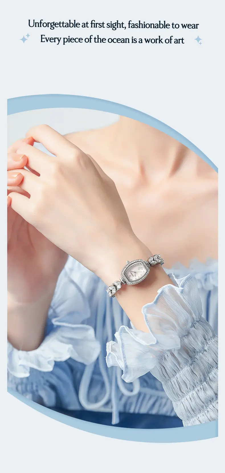 Women's Mermaid Strap Watch with Full Diamond Bracelet — feature 19