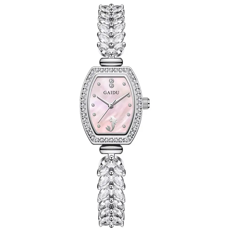 Women's Mermaid Strap Watch with Full Diamond Bracelet - Image 2