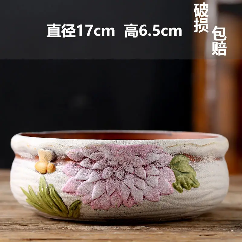 Wholesale Dropshipping Succulent Flower Pots Ceramic Clearance Sale Special Price Large Diameter Small Diameter Exquisite Small Breathable Ceramic