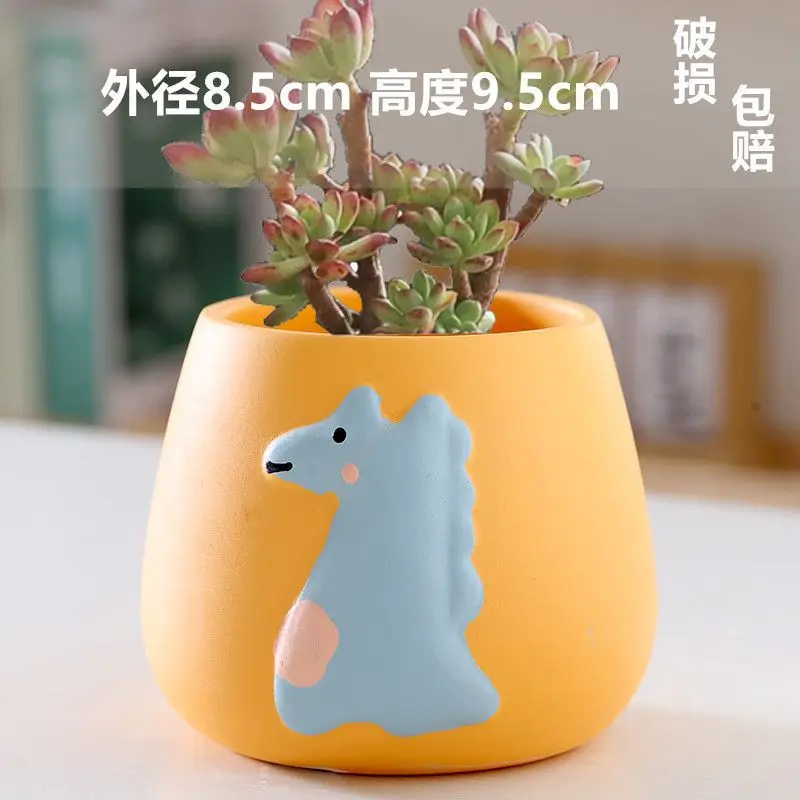 Wholesale Dropshipping Succulent Flower Pots Ceramic Clearance Sale Special Price Large Diameter Small Diameter Exquisite Small Breathable Ceramic