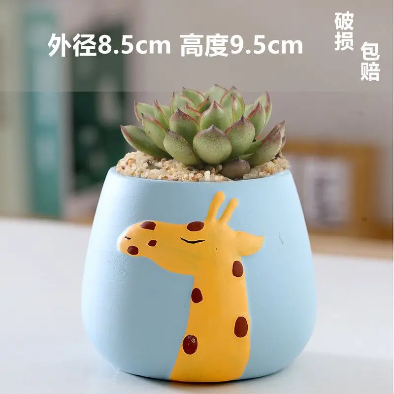 Wholesale Dropshipping Succulent Flower Pots Ceramic Clearance Sale Special Price Large Diameter Small Diameter Exquisite Small Breathable Ceramic