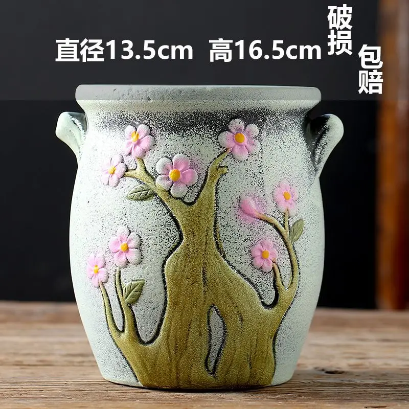 Wholesale Dropshipping Succulent Flower Pots Ceramic Clearance Sale Special Price Large Diameter Small Diameter Exquisite Small Breathable Ceramic