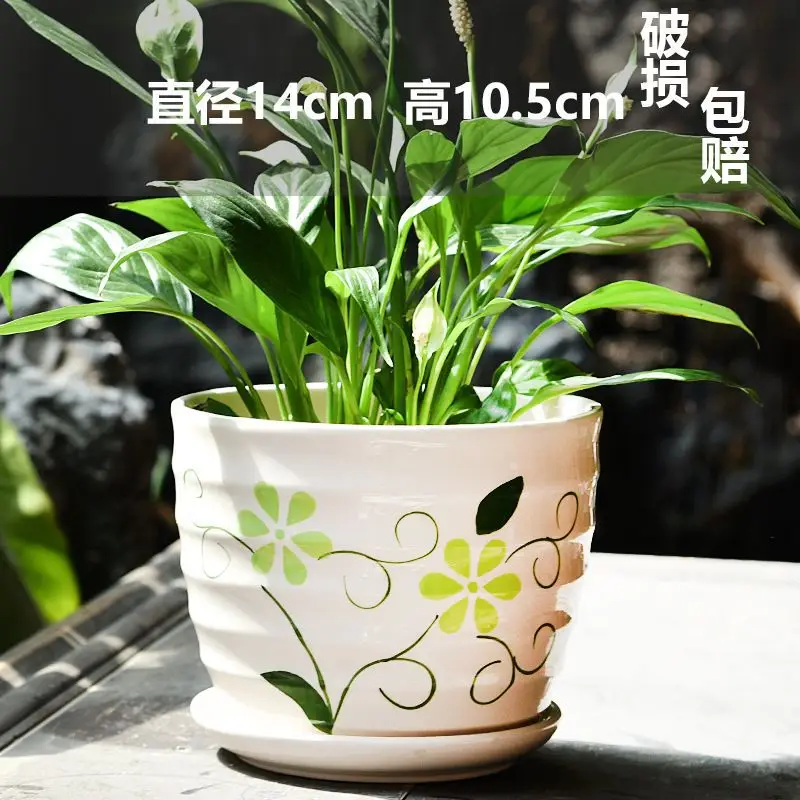 Wholesale Dropshipping Succulent Flower Pots Ceramic Clearance Sale Special Price Large Diameter Small Diameter Exquisite Small Breathable Ceramic