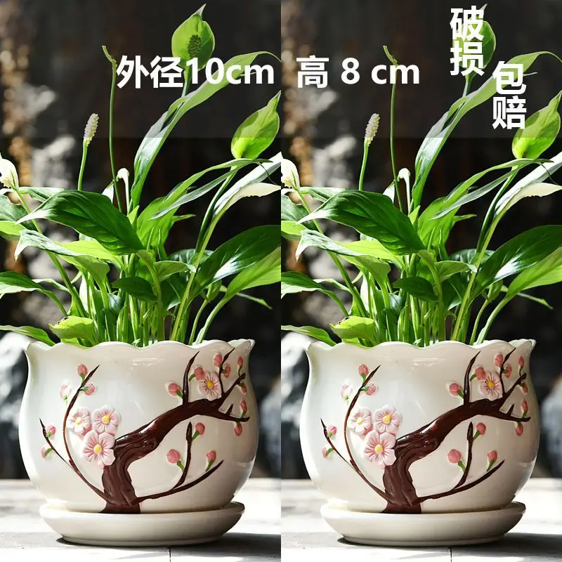 Wholesale Dropshipping Succulent Flower Pots Ceramic Clearance Sale Special Price Large Diameter Small Diameter Exquisite Small Breathable Ceramic