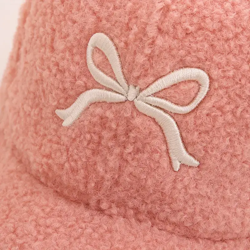 Winter Sweet Embroidered Bow Cap for Girls — feature 16