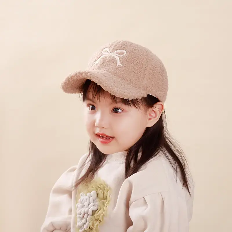 Winter Sweet Embroidered Bow Cap for Girls — feature 19