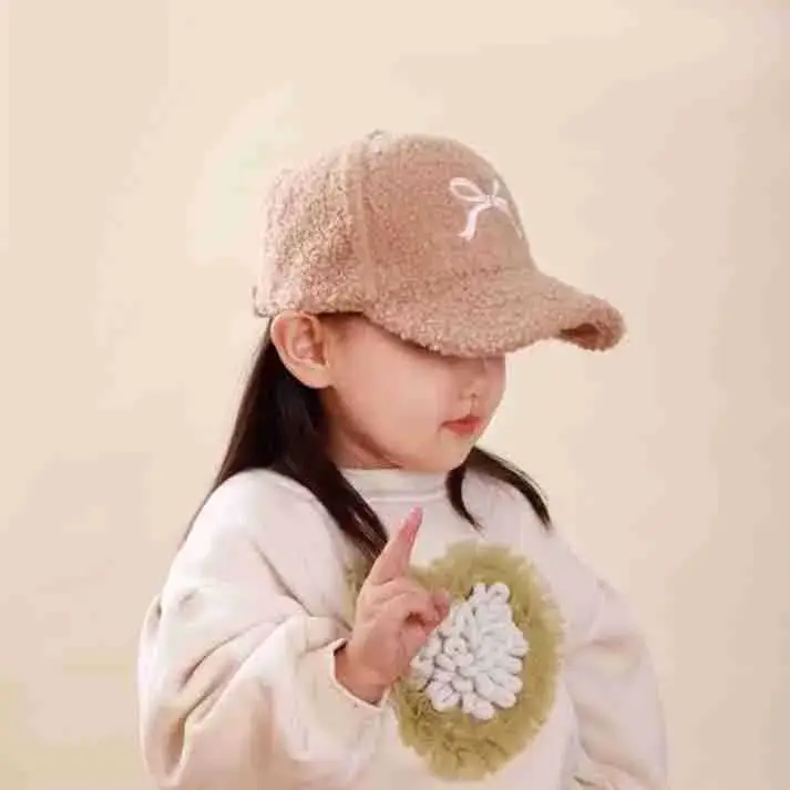 Winter Sweet Embroidered Bow Cap for Girls — feature 21