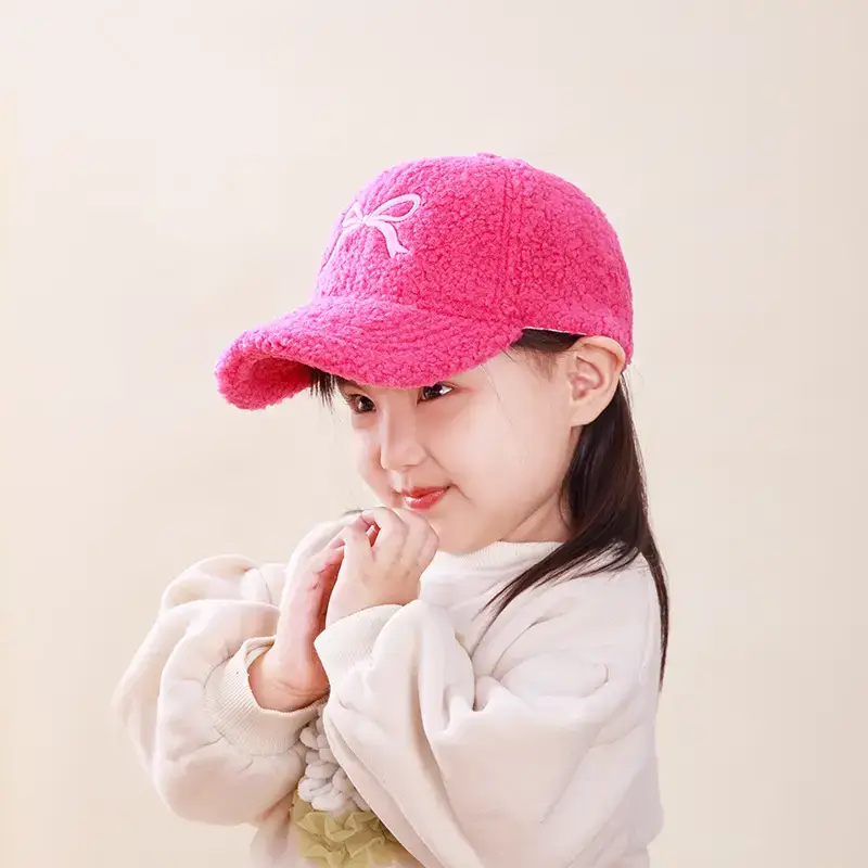 Winter Sweet Embroidered Bow Cap for Girls — feature 29