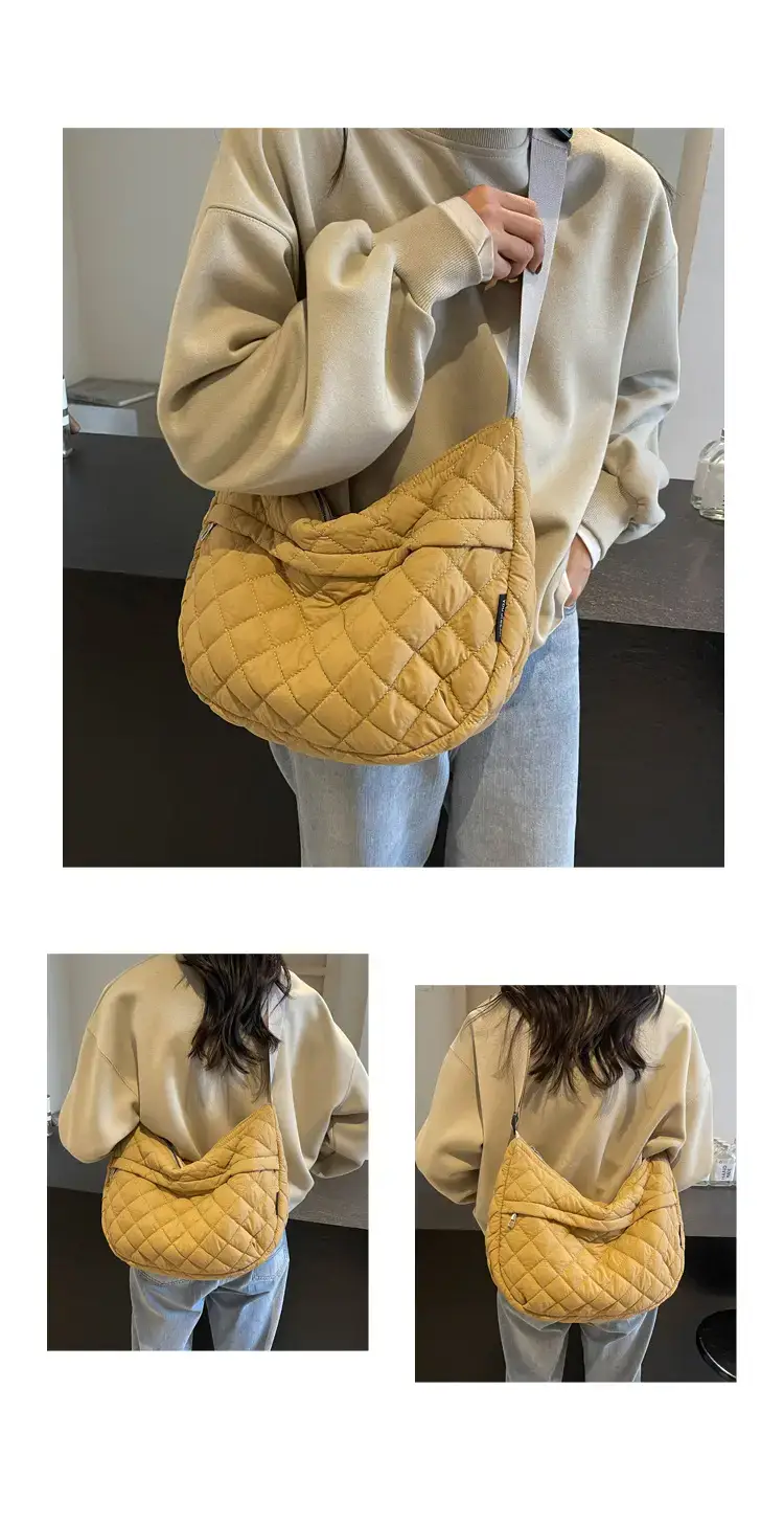 Orange Quilted Shoulder Bag for Women — feature 12