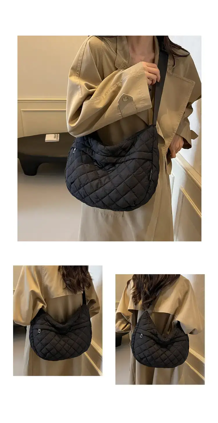 Orange Quilted Shoulder Bag for Women — feature 13