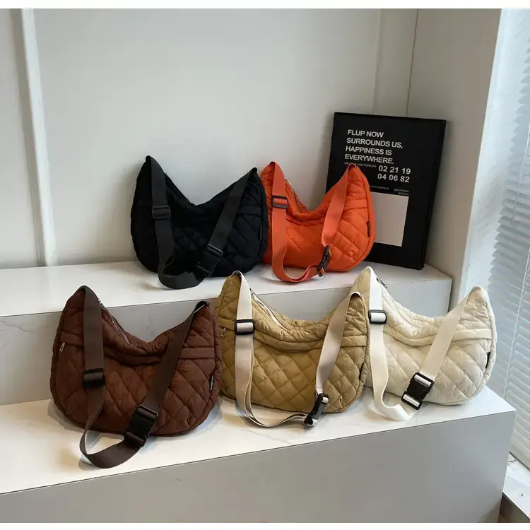Orange Quilted Shoulder Bag for Women — feature 15