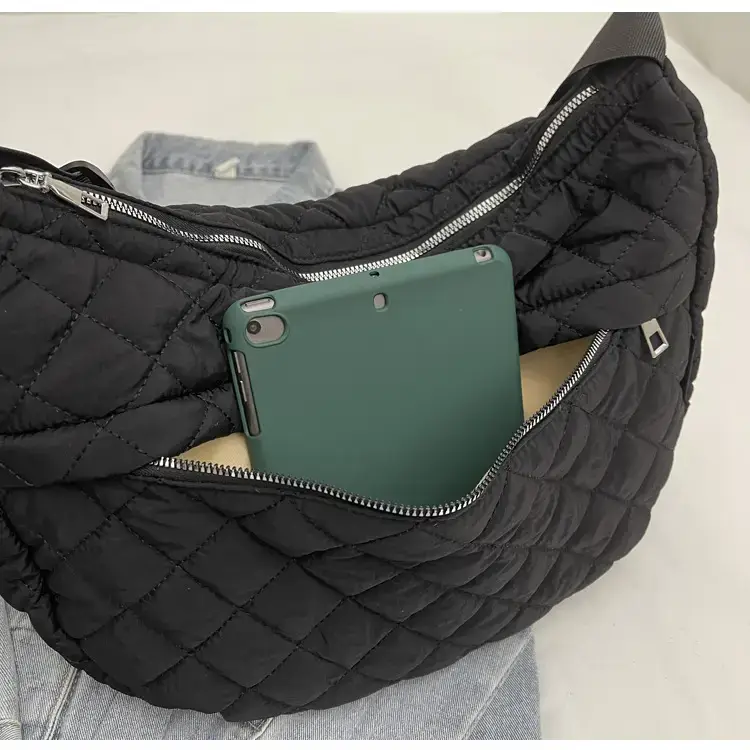 Orange Quilted Shoulder Bag for Women — feature 24