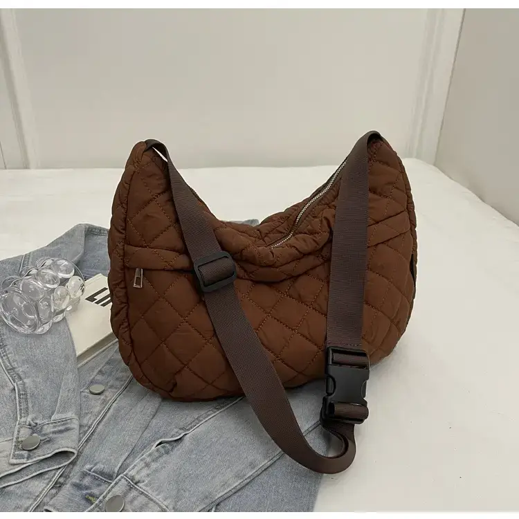 Orange Quilted Shoulder Bag for Women — feature 27
