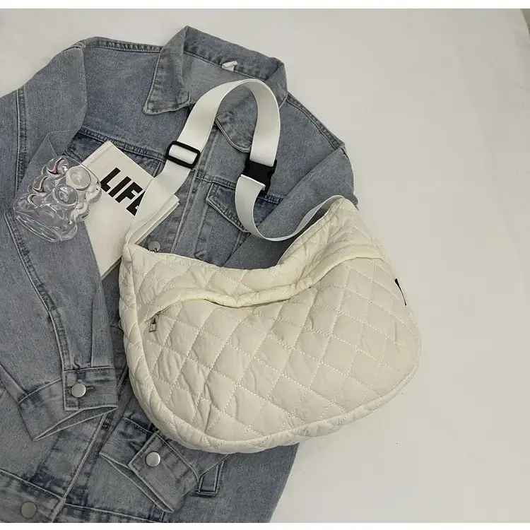 Orange Quilted Shoulder Bag for Women — feature 29