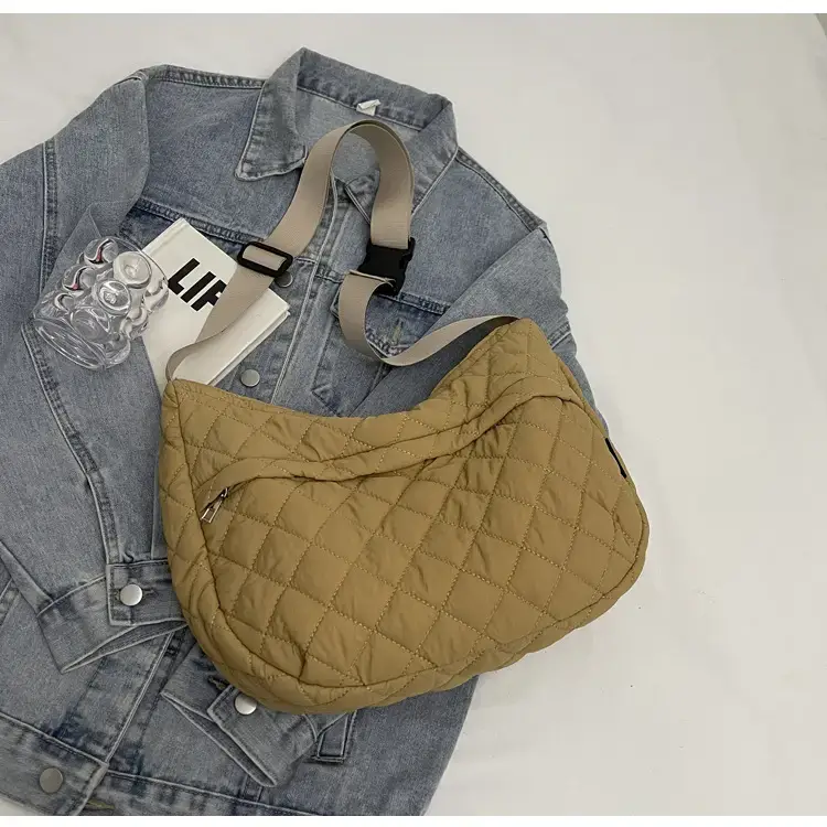 Orange Quilted Shoulder Bag for Women — feature 32