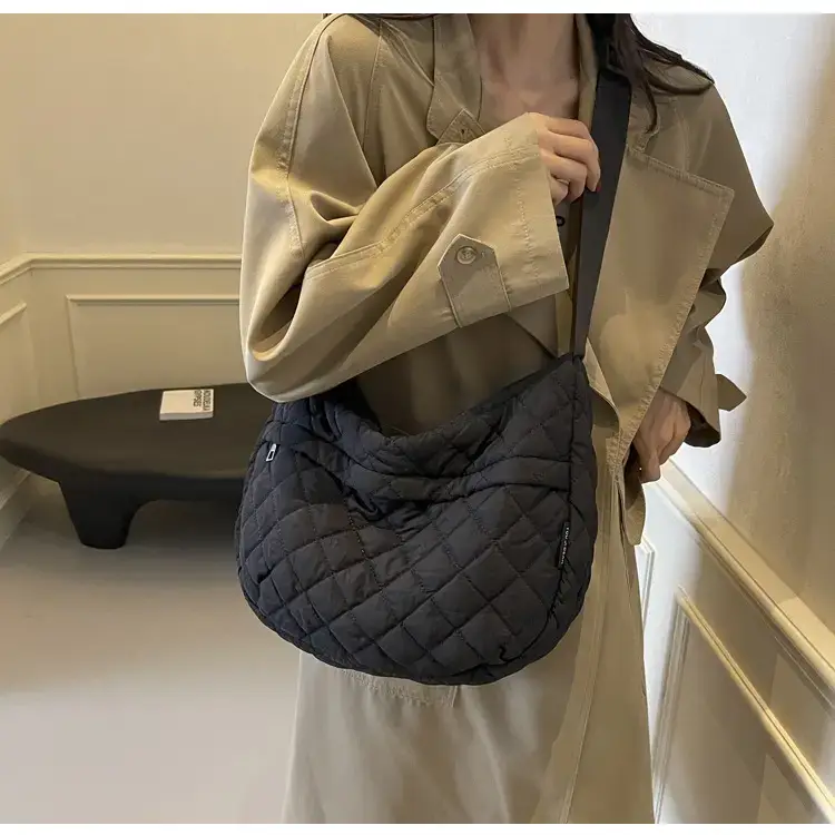 Orange Quilted Shoulder Bag for Women — feature 46
