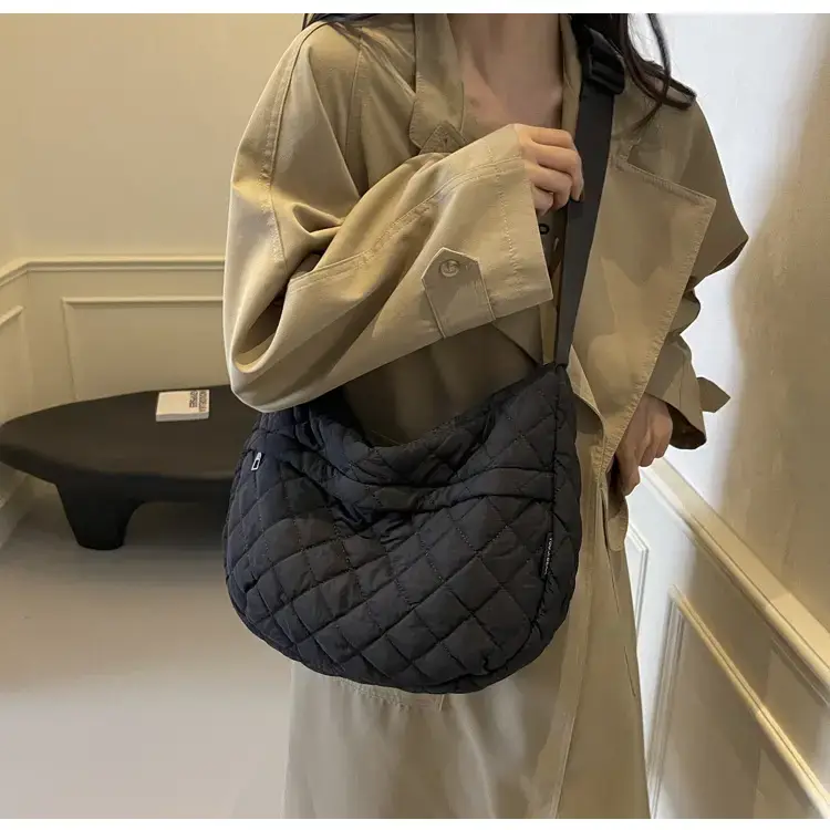 Orange Quilted Shoulder Bag for Women — feature 47