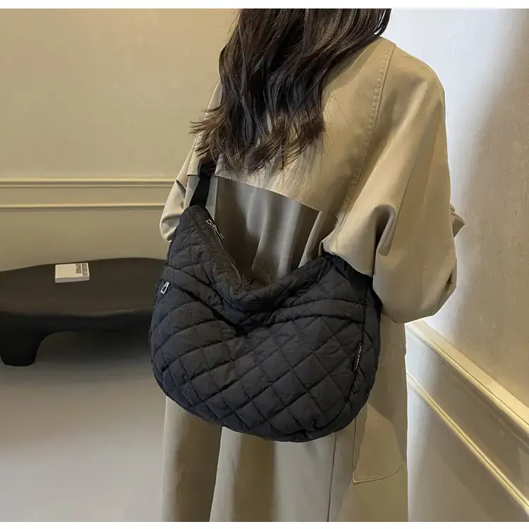 Orange Quilted Shoulder Bag for Women — feature 48