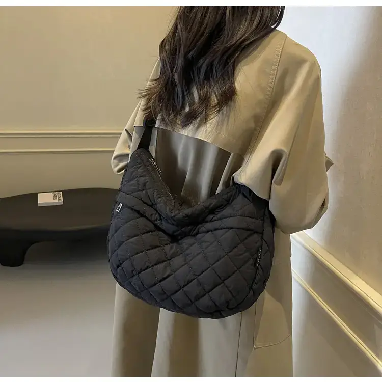 Orange Quilted Shoulder Bag for Women — feature 49