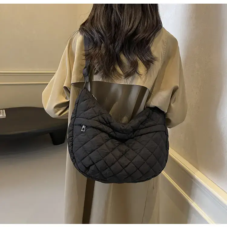 Orange Quilted Shoulder Bag for Women — feature 50