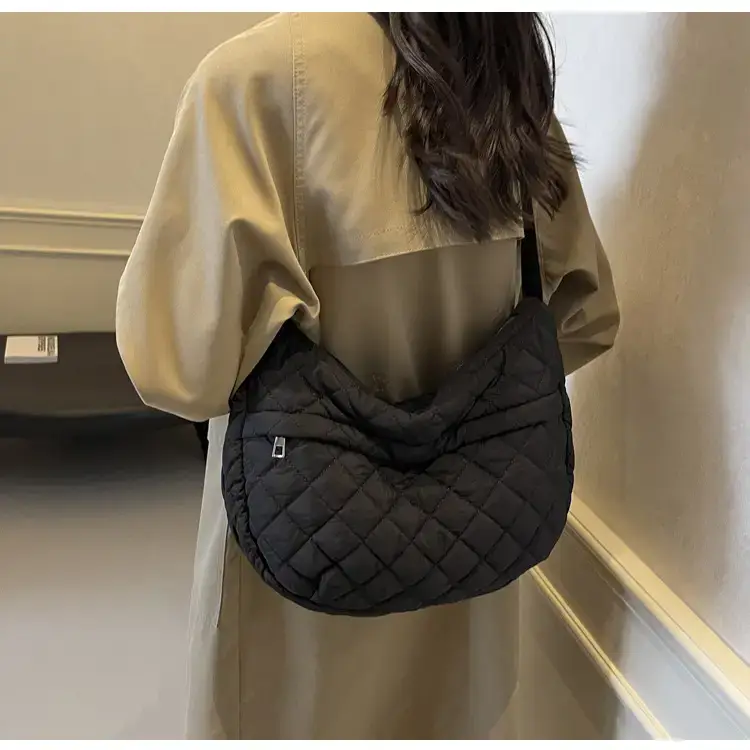 Orange Quilted Shoulder Bag for Women — feature 52