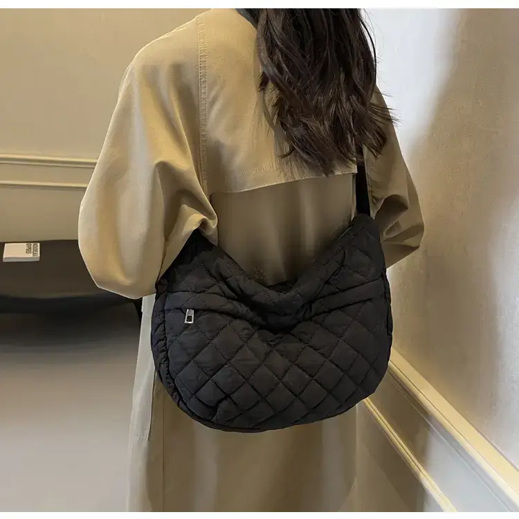 Orange Quilted Shoulder Bag for Women — feature 53
