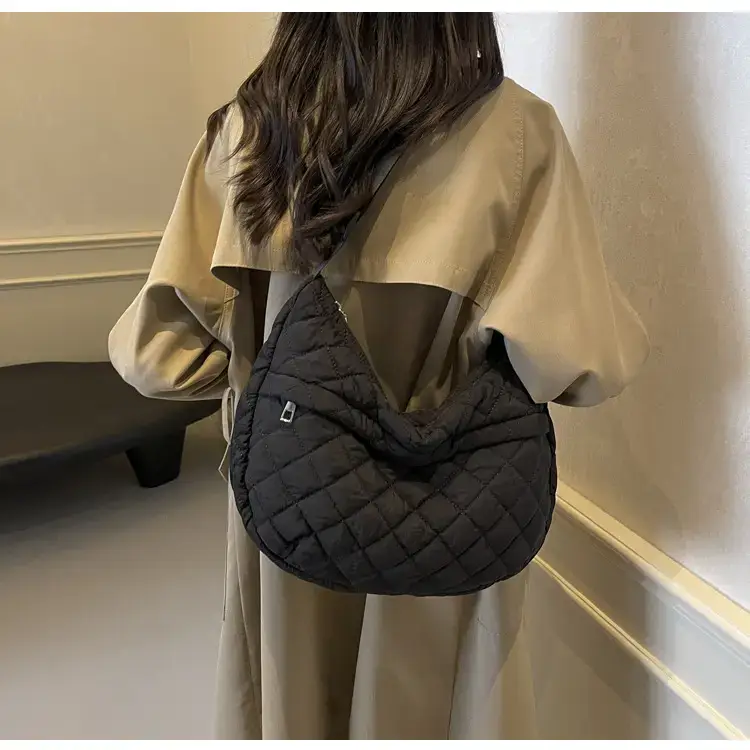 Orange Quilted Shoulder Bag for Women — feature 54