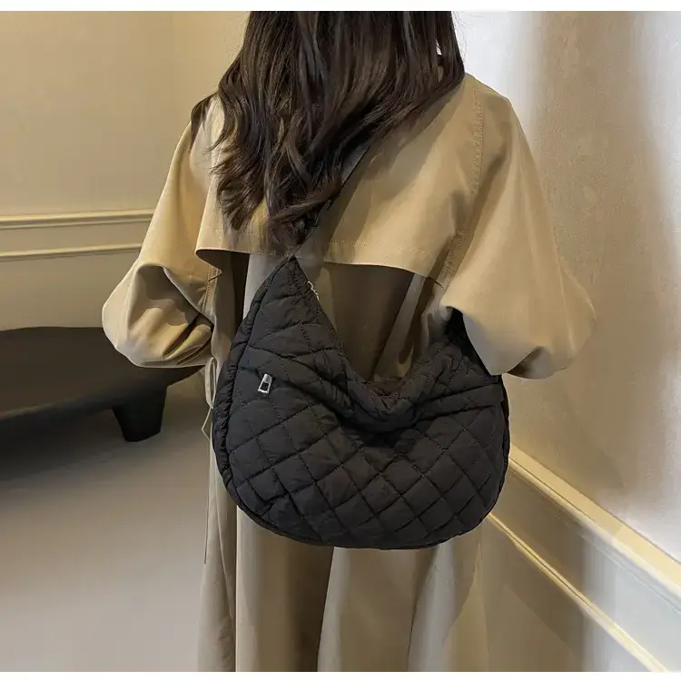 Orange Quilted Shoulder Bag for Women — feature 55